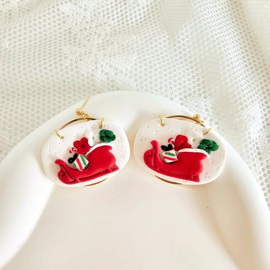 Santa Sleigh Earrings