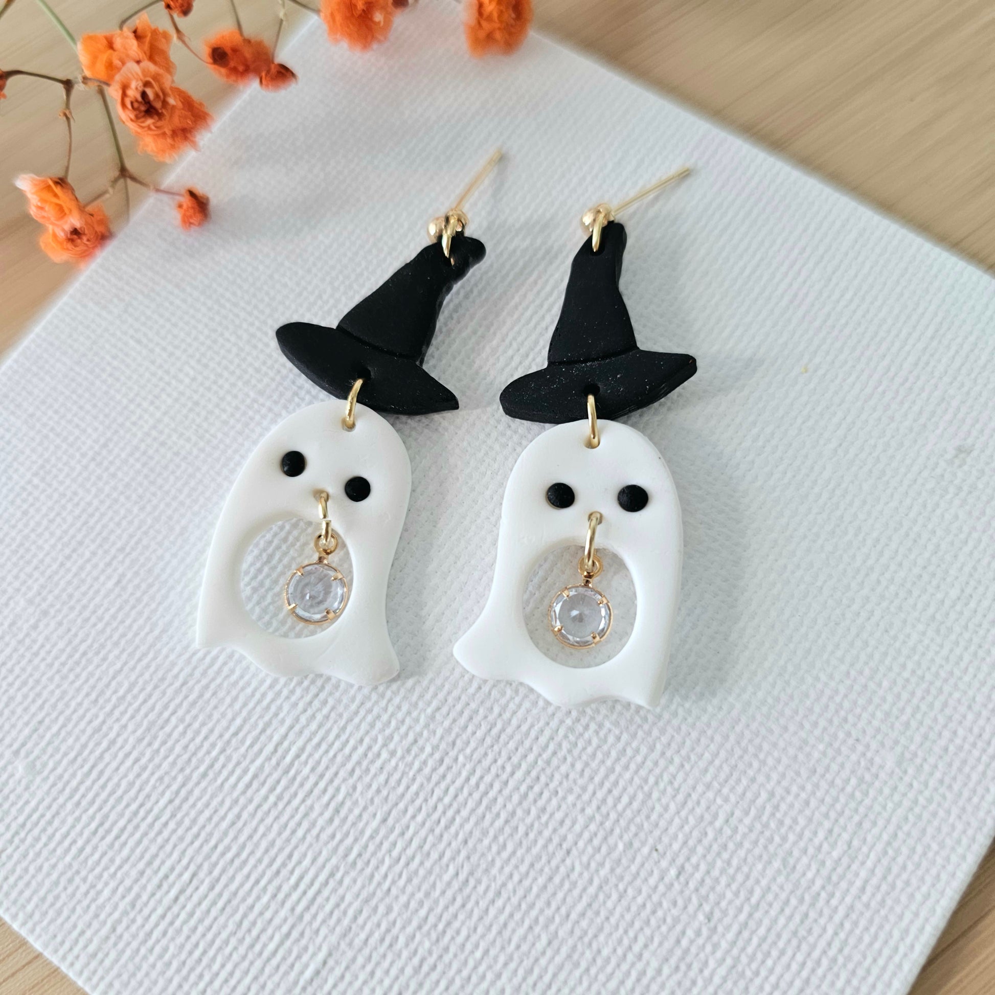 Moonlight Ghost Earrings — handmade jewelry