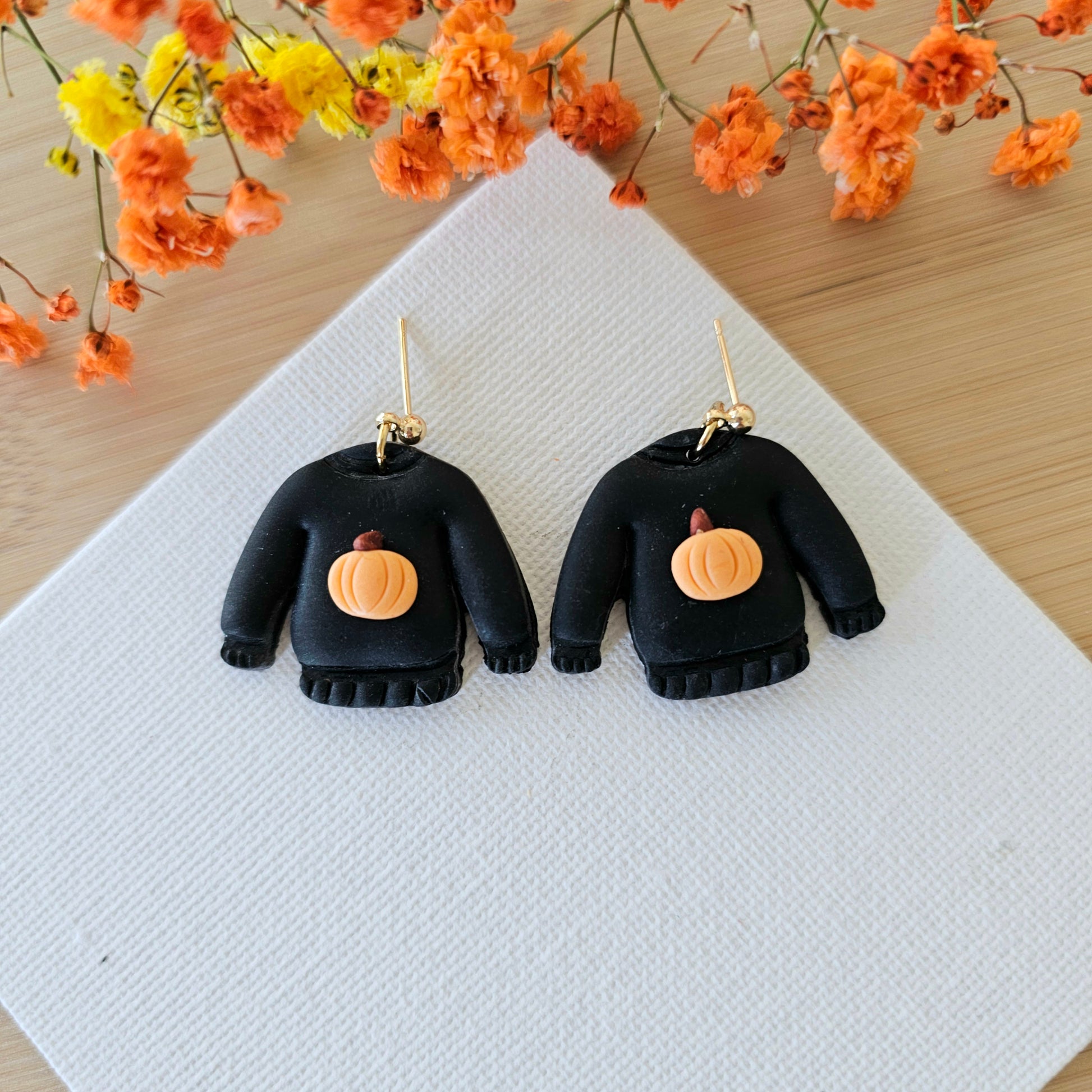 Halloween Shirt Earrings — statement earrings